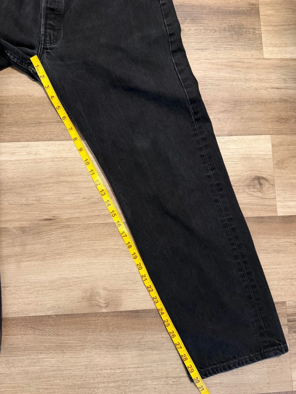 VTG Levi's 501 Button Fly Black Denim Jeans 36x30 tag 38x30 1999 Canada Made
